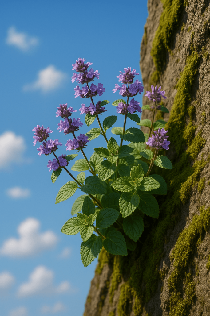 Nepalese Mint Blossoms digital artwork for bedroom or office