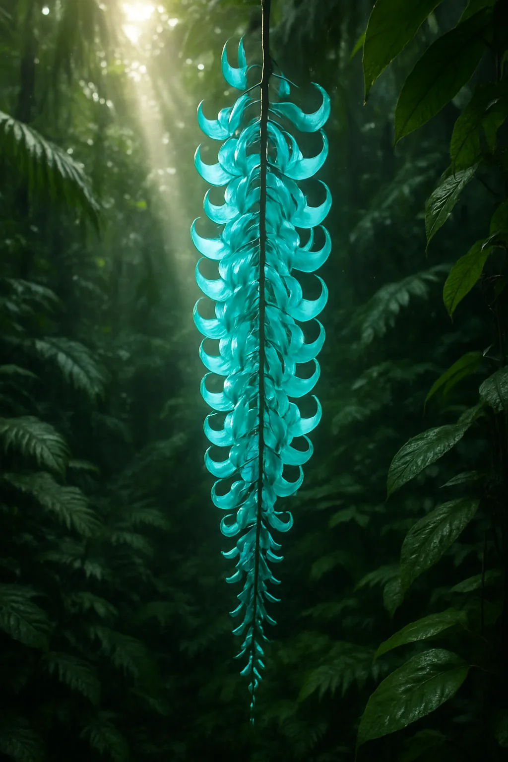 Turquoise Vine Glade wall art print for home decor