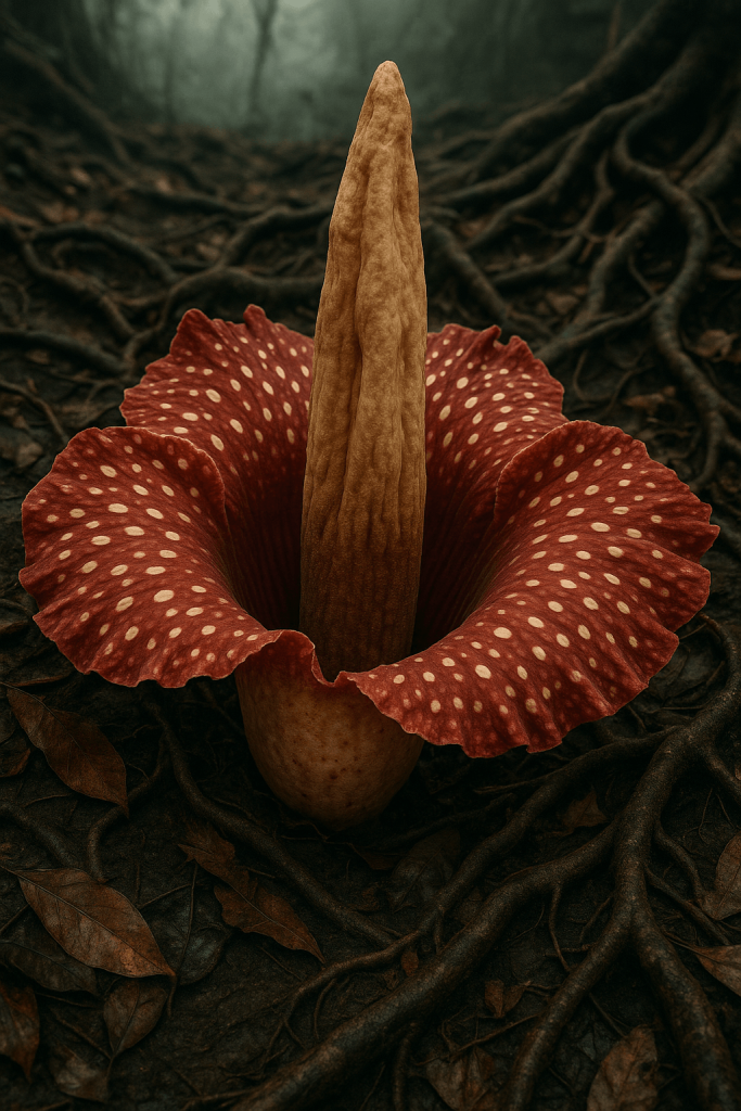 Corpse Flower Bloom canvas wall art for living room