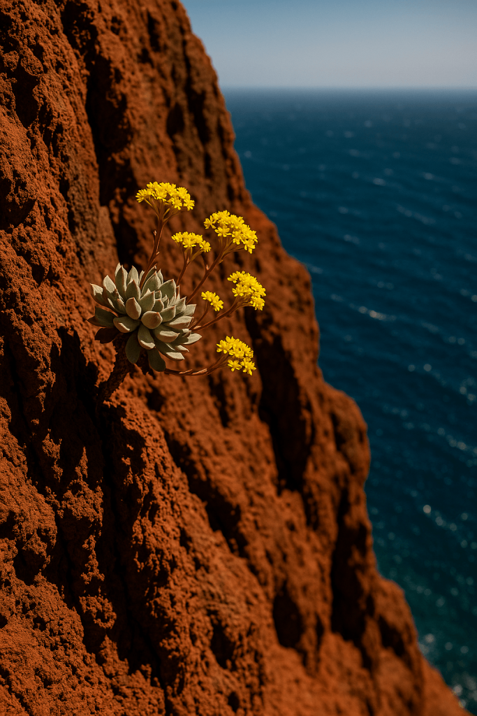 Succulent On Volcanic Cliff high‑resolution printable wall decor
