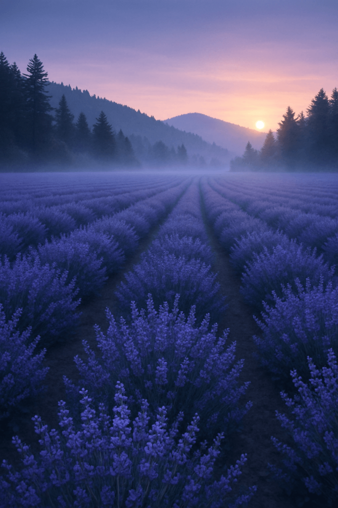 Sunset Over Blossom Fields contemporary art piece for any space