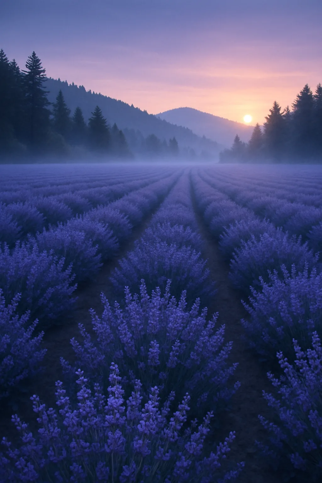 Sunset Over Blossom Fields contemporary art piece for any space