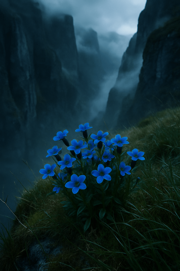 Vivid Blue Cliffs high‑resolution printable wall decor