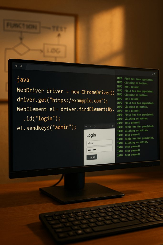 Selenium Test Success digital artwork for bedroom or office