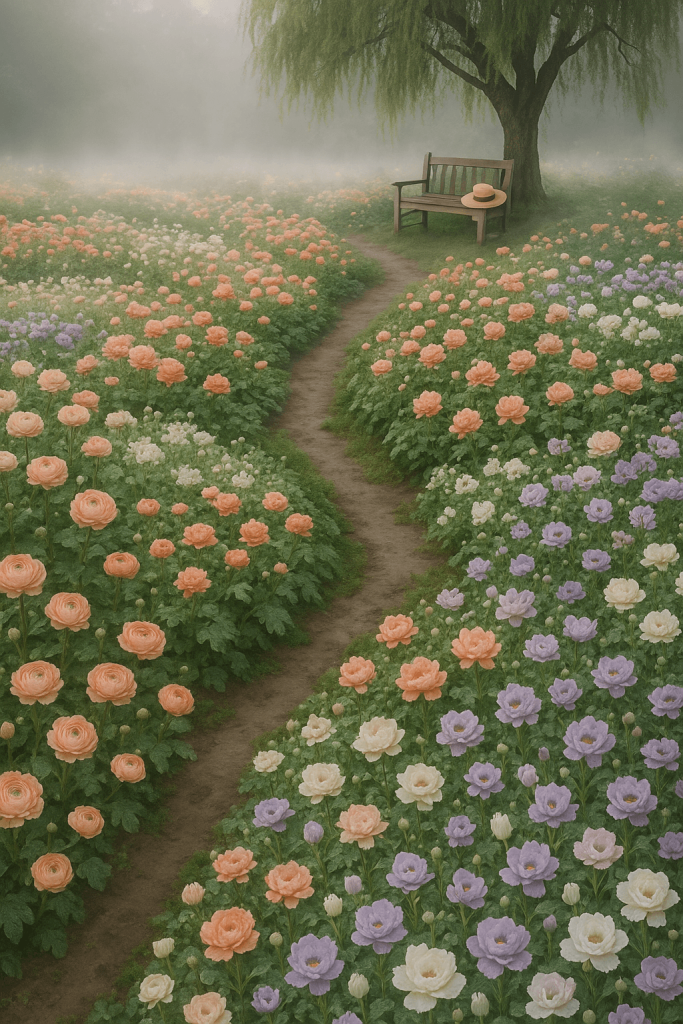 Serene Rain Kissed Blooms fine art poster for office walls