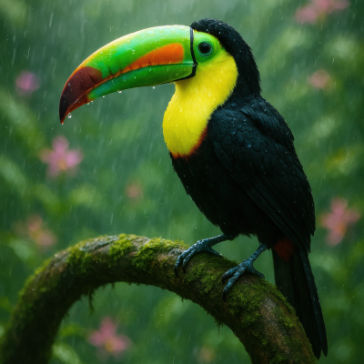Toucans Rainy Radiance(4K)