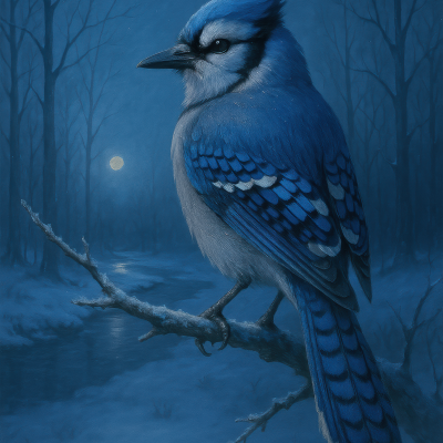 Twilight Blue Jay(4K)