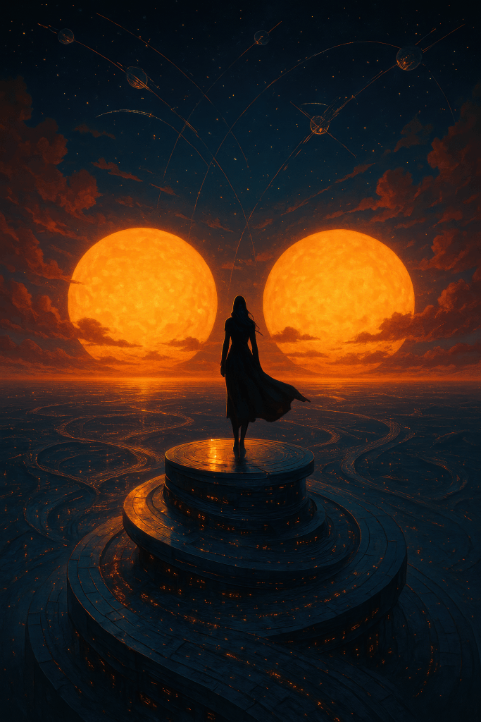 Between Suns And Silence contemporary art piece for any space