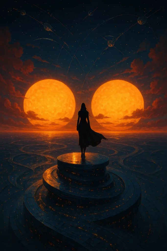 Between Suns And Silence contemporary art piece for any space