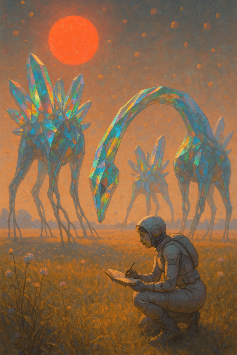 Crystalline Creatures Sketching (4k)