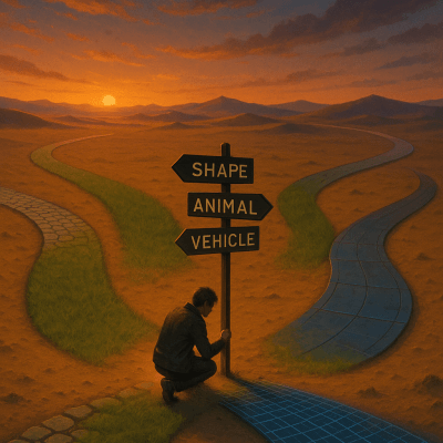 Desert Of Choices modern art print for studio or study