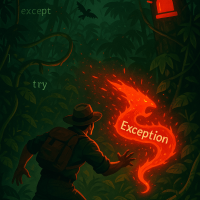 Jungle Code Exception modern art print for studio or study