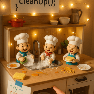 Miniature Cleanup Brigade wall art print for home decor