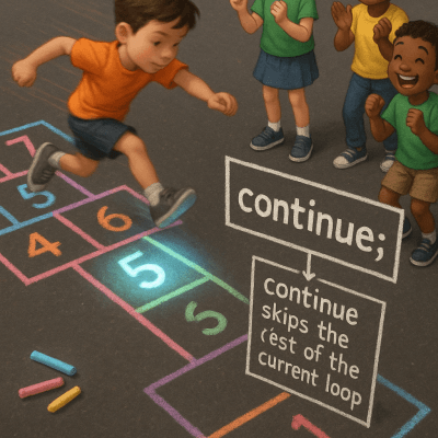 Clever Hopscotch Skip digital artwork for bedroom or office