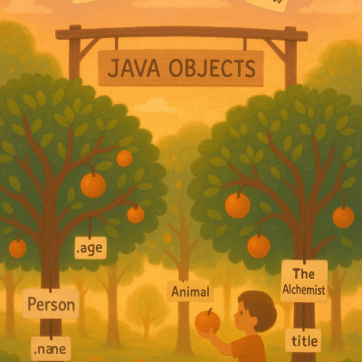 Java Object Orchard canvas wall art for living room