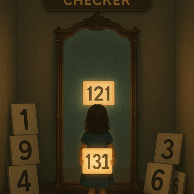 Palindrome Magic Mirror modern art print for studio or study