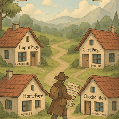 Page Object Village high‑resolution printable wall decor