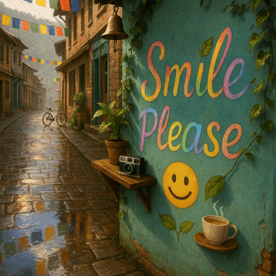 Glistening Street Serenity canvas wall art for living room