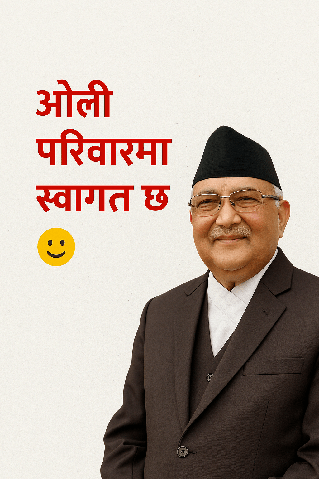 ओली परिवारमा स्वागत fine art poster for office walls