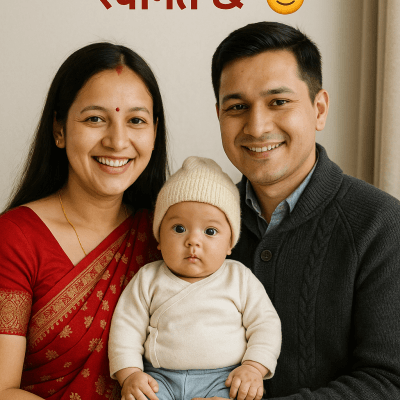 अधिकारी परिवार स्वागत wall art print for home decor