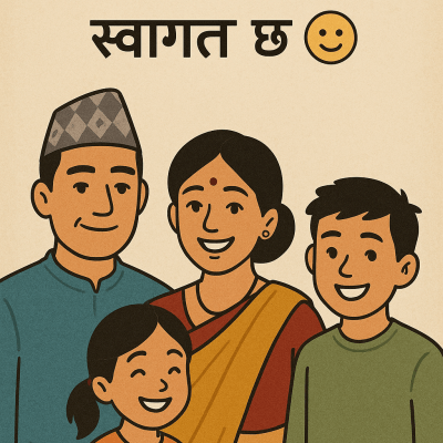 राउत परिवार स्वागत modern art print for studio or study