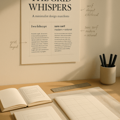 Typographic Design Studio digital artwork for bedroom or office