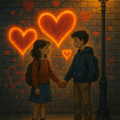 Radiant Eternal Love digital artwork for bedroom or office