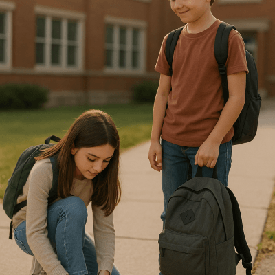 Thoughtful School Day Moment wall art print for home decor