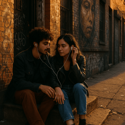 Urban Love At Sunset wall art print for home decor