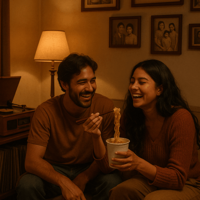 Cozy Evening Together fine art poster for office walls