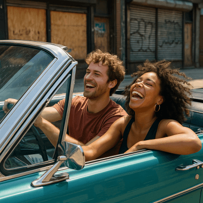 Joyful Vintage Cruise wall art print for home decor