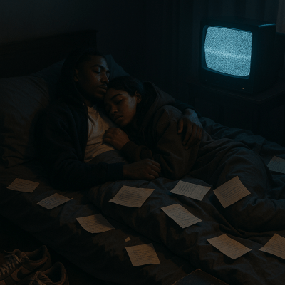 Intimate Nighttime Embrace fine art poster for office walls