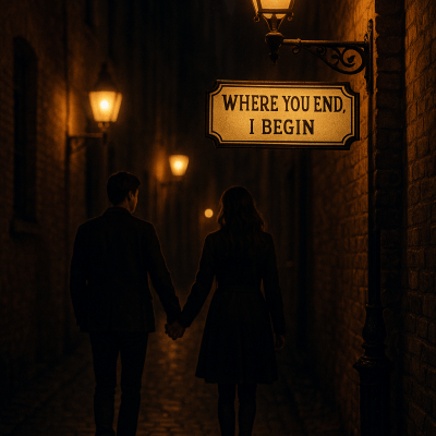 Romantic Lamplit Alley printable art for gallery wall