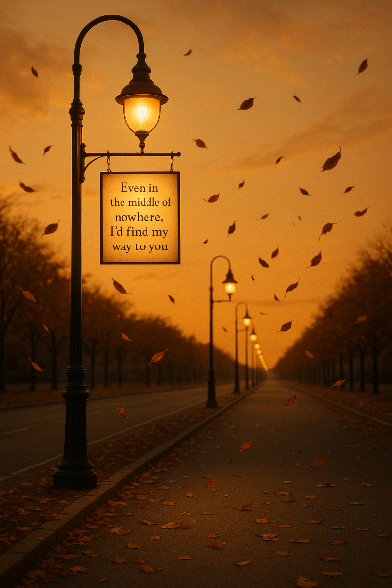 Amber Sky Boulevard wall art print for home decor