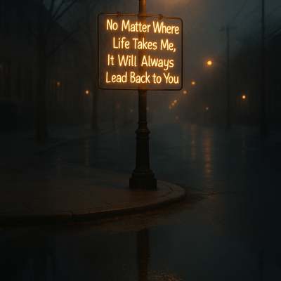 Romantic Street Corner contemporary art piece for any space