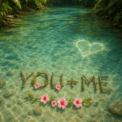 Riverside Love Message fine art poster for office walls