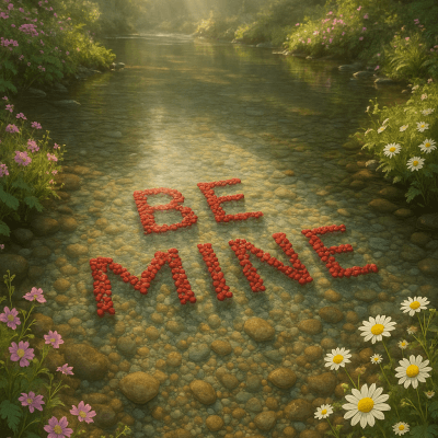 Romantic Riverside Message contemporary art piece for any space