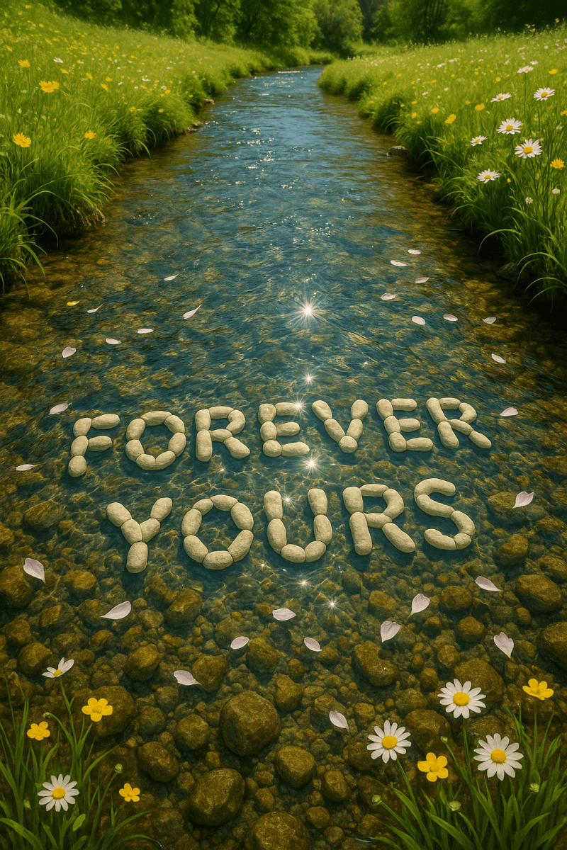 Romantic River Message high‑resolution printable wall decor