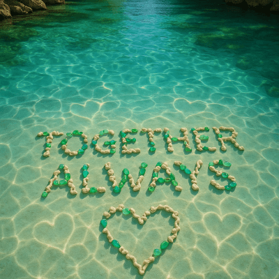 Tropical Cove Love fine art poster for office walls