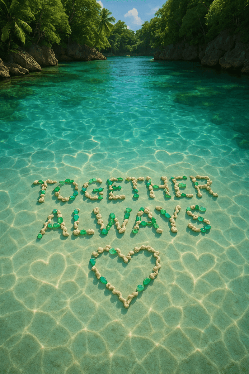 Tropical Cove Love fine art poster for office walls