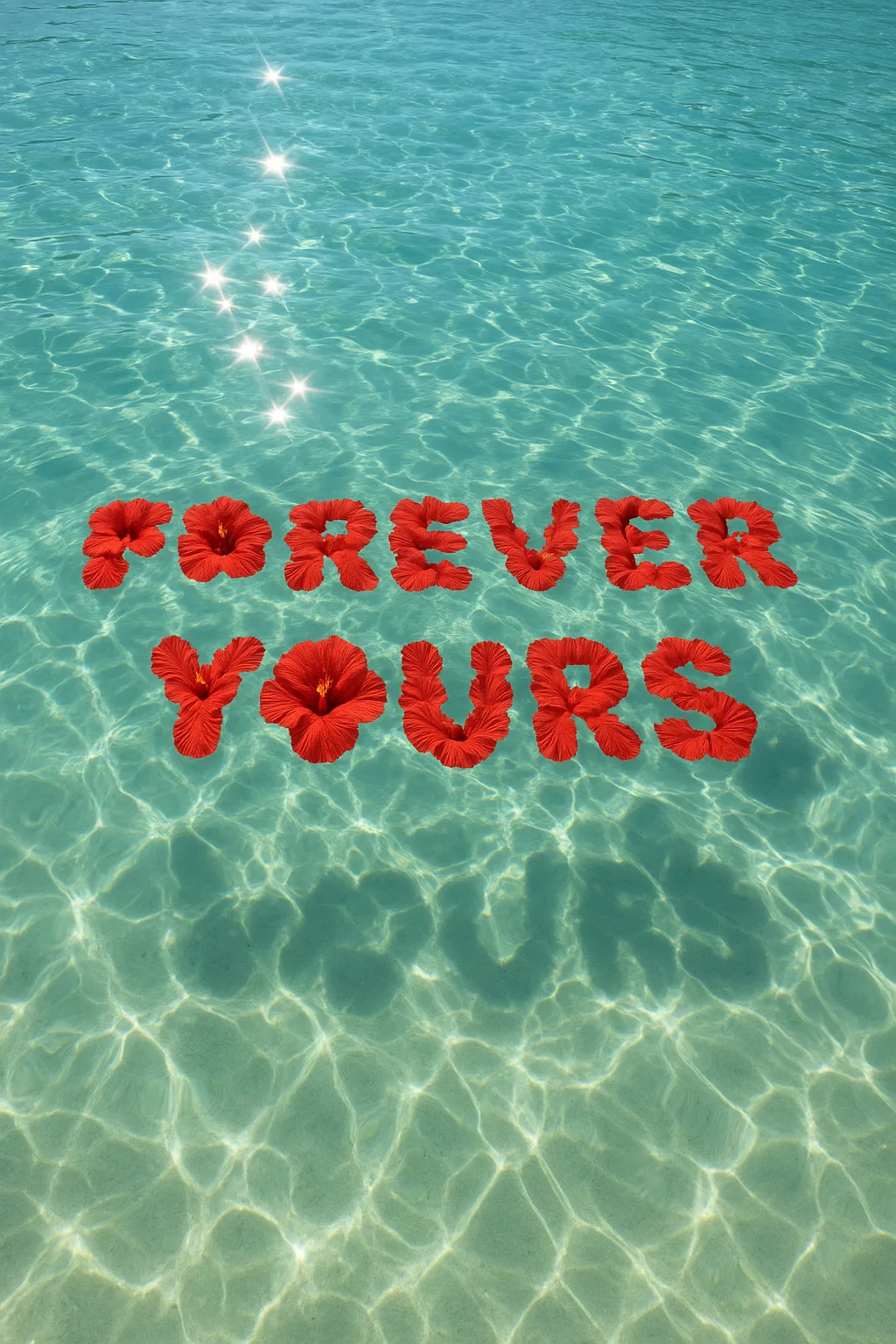 Hibiscus Love Lagoon fine art poster for office walls