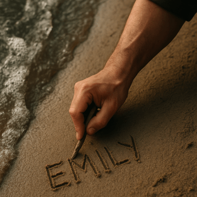 Ephemeral Riverbank Carving wall art print for home decor