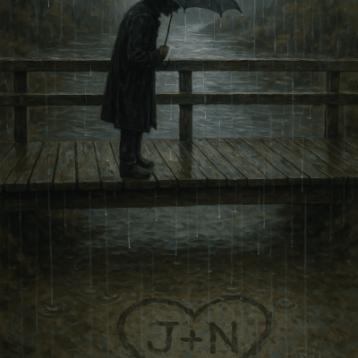 Heart In The Rain contemporary art piece for any space