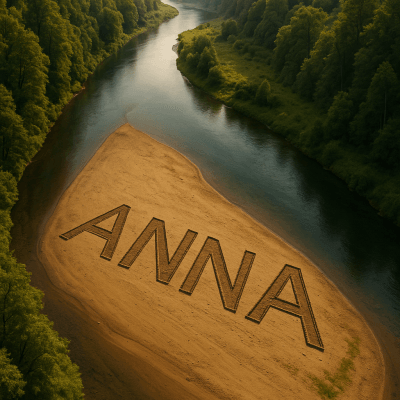 Name On Riverbank contemporary art piece for any space