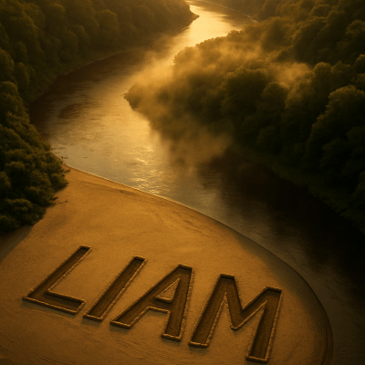 River Tribute At Sunset modern art print for studio or study