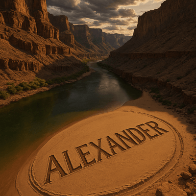 Alexander In Sand fine art poster for office walls