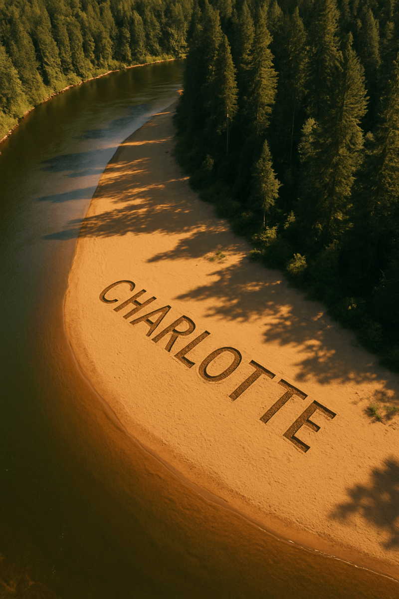 Riverbank Tribute To Charlotte wall art print for home decor