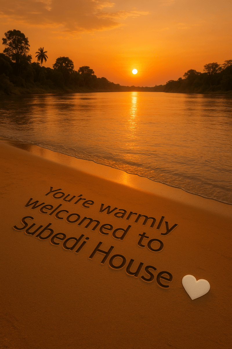 Subedi House Sunset canvas wall art for living room