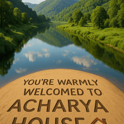 Welcome To Acharya House modern art print for studio or study