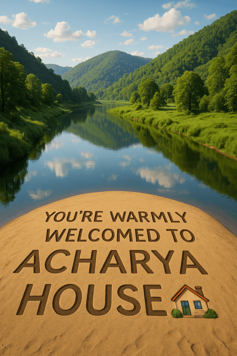 Welcome To Acharya House modern art print for studio or study